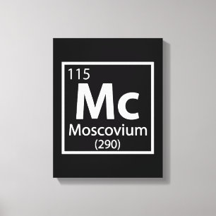 Impressão Em Tela Moscou - Mesa periódica russa da ciência