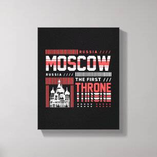 Impressão Em Tela Moscou Rússia Tipografia de Pontos Turísticos Viag
