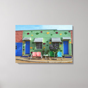 Impressão Em Tela Motel azul da andorinha, Tucumcari, New mexico