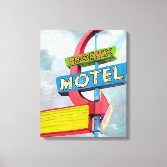 Impressão Em Tela Motel Watercolor Phoenix (Frente)
