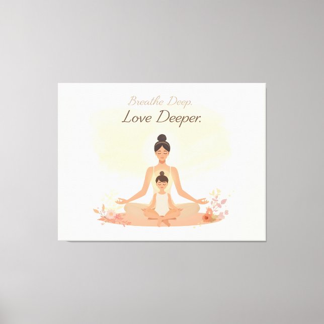 Impressão Em Tela Mother & Child Meditation Serenity Art (Frente)