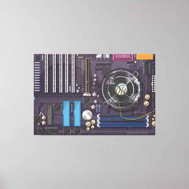 Impressão Em Tela Motherboard do computador (Frente)