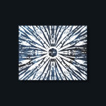 Impressão Em Tela Motif Radial de Tinta Indigo<br><div class="desc">Indigo Ink Motif I por June Erica Vess. Design radial criado de coloração azul-indigo e várias formas geométricas.</div>