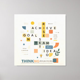 Impressão Em Tela Motivational inspirational minimalist typography
