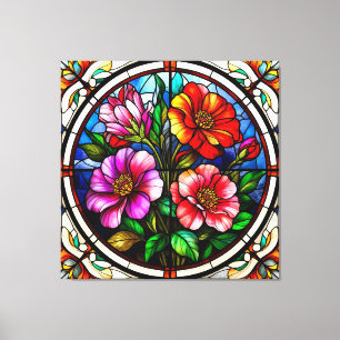 Impressão Em Tela Motivo Floral e Flores Vibrantes