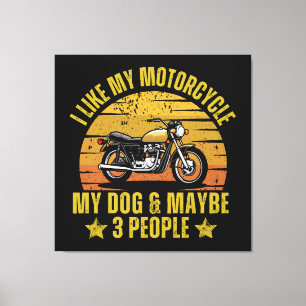 Impressão Em Tela Moto de Cachorro