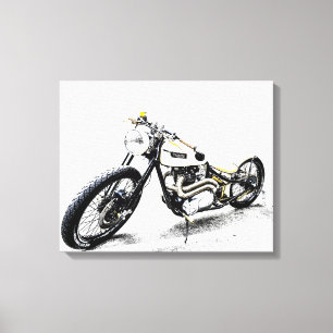 Impressão Em Tela Motocicleta Vintage