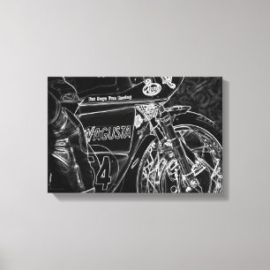 Impressão Em Tela Motociclo 1 16,50x11 (41,25x27,5 cm) waccn