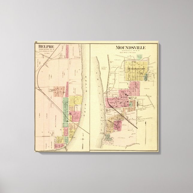 Impressão Em Tela Moundsville, Virgínia Ocidental (Frente)