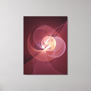 Impressão Em Tela Movimento Abstrato Moderno Vinho Vermelho Cor-de-r