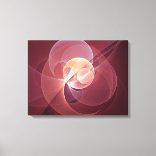 Impressão Em Tela Movimento Abstrato Moderno Vinho Vermelho Cor-de-R