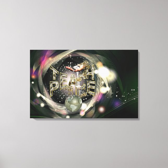 Impressão Em Tela Movimento de Paz de Ensino (Frente)