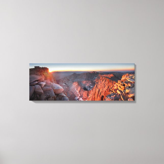 Impressão Em Tela Mt Whitney e Pinnacle Sunrise - John Muir Trail (Frente)