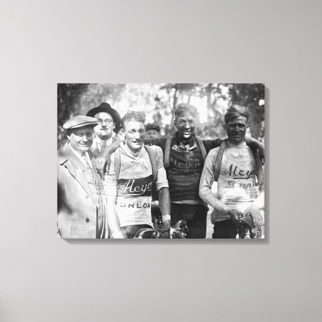 Impressão Em Tela Muddy Faces Tour de França 1928 Após o Palco 10 (Frente)