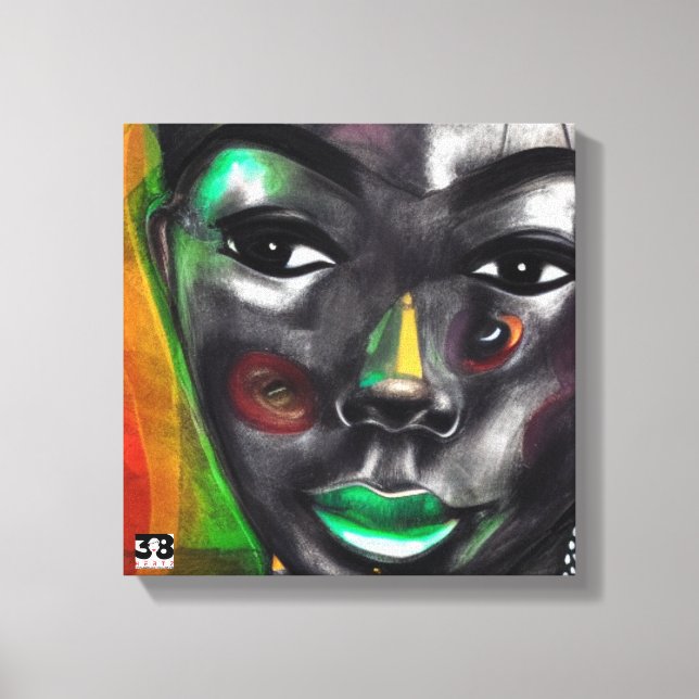 Impressão Em Tela Mulher Africana (Frente)