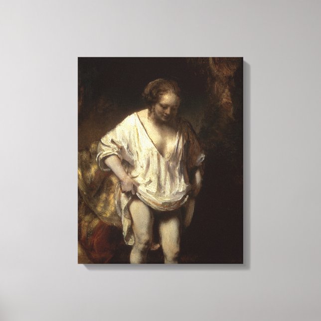 Impressão Em Tela Mulher Bathing em um Stream, 1654 (Frente)