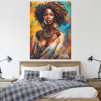 Impressão Em Tela Mulher Boho no Expressivo Chapéu de Girassol Hippi