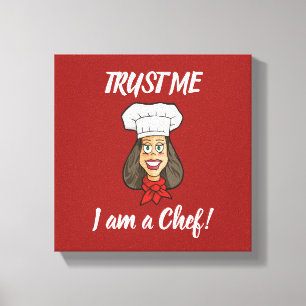 Impressão Em Tela Mulher Chef