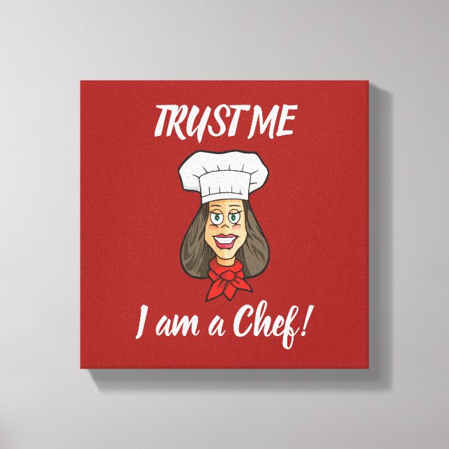 Impressão Em Tela Mulher Chefe de Cozinha (Frente)