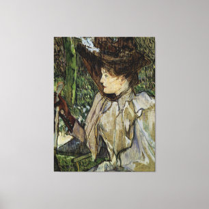 Impressão Em Tela Mulher com as luvas por Toulouse-Lautrec
