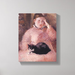 Impressão Em Tela Mulher com gato (de Edouard Manet)