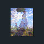 Impressão Em Tela Mulher com Parasol Claude Monet Fine Art<br><div class="desc">Mulher com Parasol, ou Madame Monet e Seu Filho, são os dois títulos usados para esta popular pintura de Impressionismo clássico do artista francês Claude Monet, c. 1875. É um retrato impressionista da cena familiar cotidiana da esposa de Claude Monet, Camille e seu filho, que saíram para passear num dia...</div>