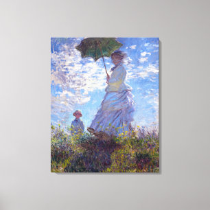 Impressão Em Tela Mulher com Parasol Claude Monet Fine Art
