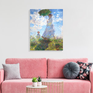 Impressão Em Tela Mulher com um Guarda-Sol Monet