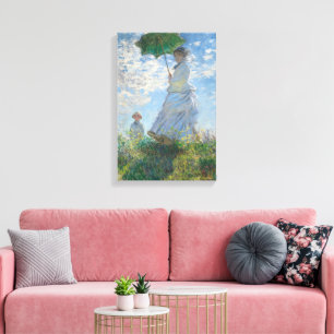 Impressão Em Tela Mulher com um Guarda-Sol por Claude Monet