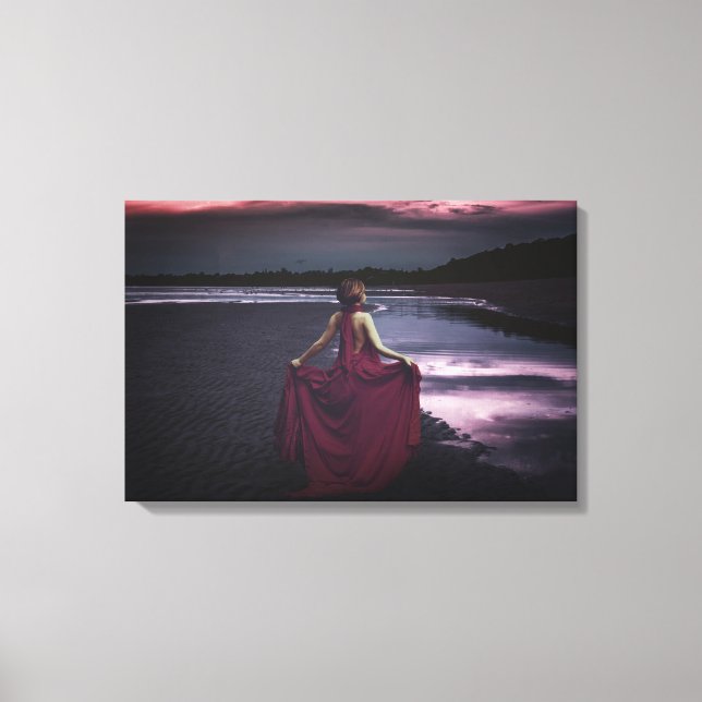 Impressão Em Tela Mulher com vestido, belas artes (Frente)