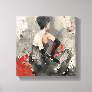 Impressão Em Tela Mulher da aguarela do vintage de Apple selvagem  