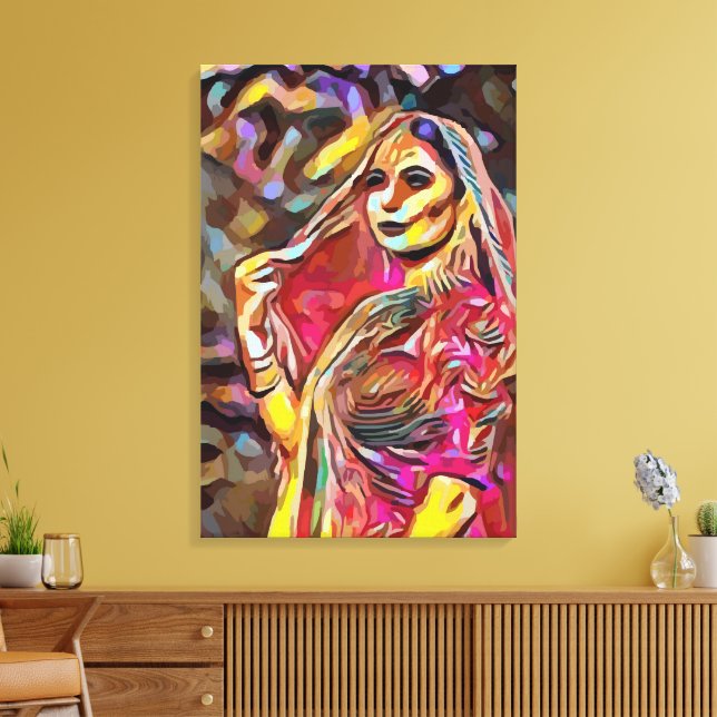 Impressão Em Tela Mulher da índia (Insitu(Sala de estar))