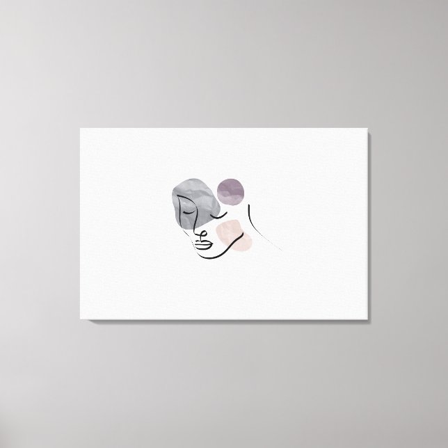 Impressão Em Tela Mulher Dama Face Modelo de Moda (Frente)