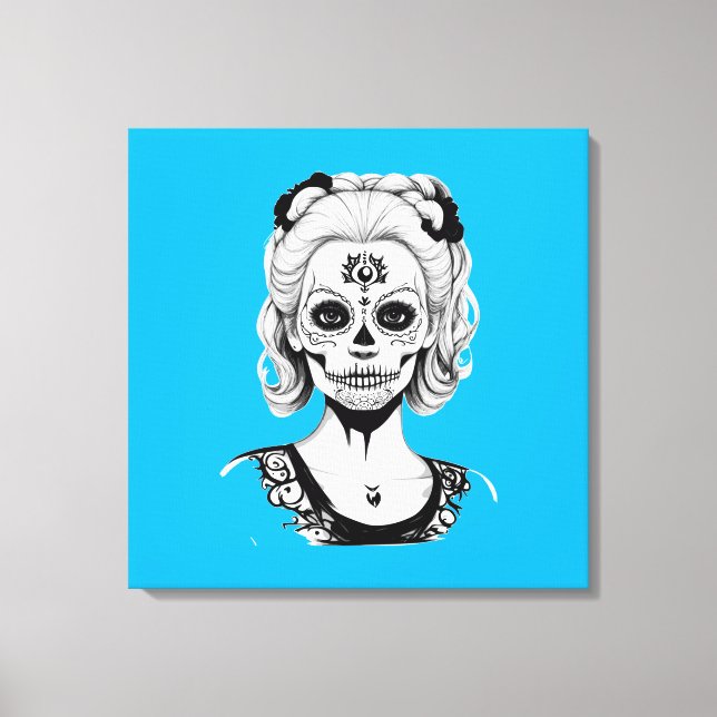 IMPRESSÃO EM TELA MULHER DE CABEÇA-CRUZADA (Frente)