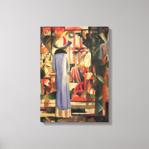 Impressão Em Tela Mulher Diante de uma Vitrine por August Macke