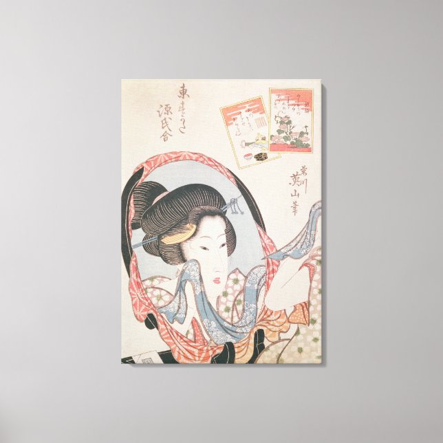 Impressão Em Tela Mulher do Mirror, publicada no c.1830 (Frente)