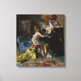 Impressão Em Tela Mulher Elegante Tocando Piano (Giovanni Boldini)