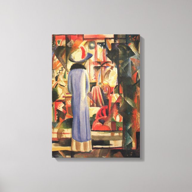 Impressão Em Tela Mulher em frente a uma janela de Compro por August (Frente)