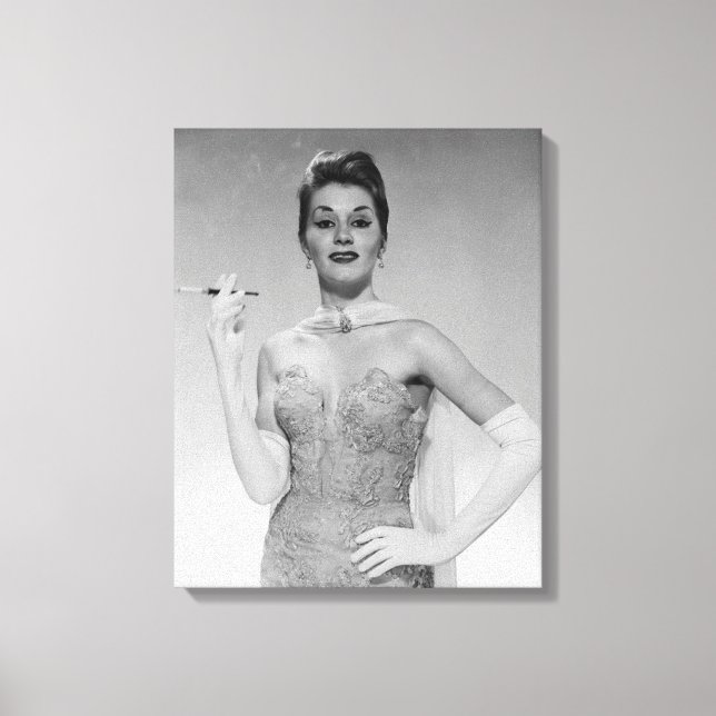 Impressão Em Tela Mulher em vestida (Frente)