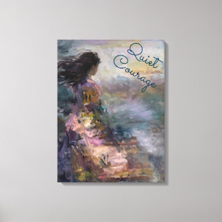 Impressão Em Tela Mulher Etérea Inspiradora Impressionista Pastel