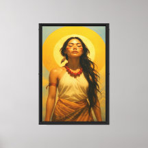 Mulher Étnica Beijada pelo Sol com Espírito Tribal