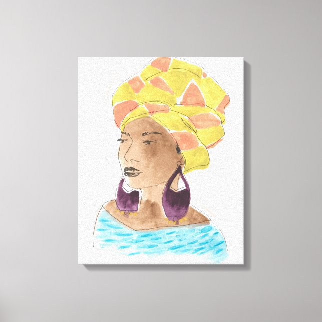 Impressão Em Tela Mulher Forte e Bonita (Frente)