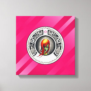 Impressão Em Tela Mulher gótico de Nouveau da arte