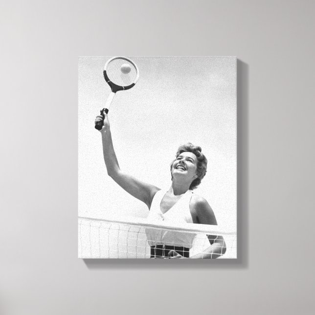 Impressão Em Tela Mulher jogando Tênis 2 (Frente)