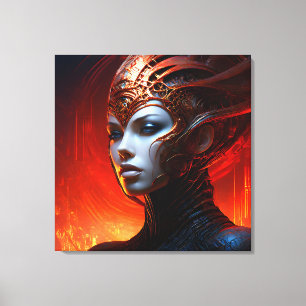 Impressão Em Tela Mulher mágica fantasista