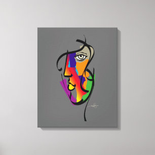 Impressão Em Tela Mulher multicultural