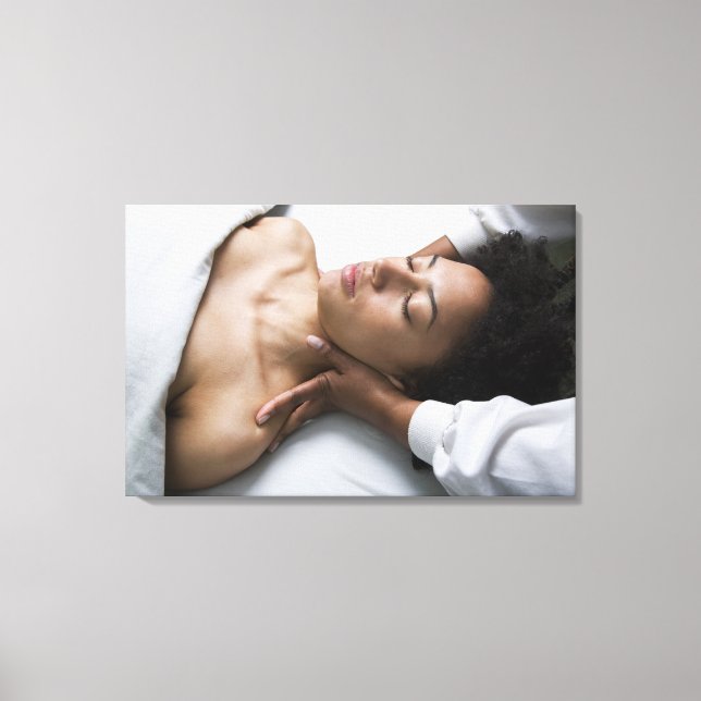 Impressão Em Tela Mulher no spa (Frente)