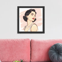 Mulher Pin-Up Elegância Vintage