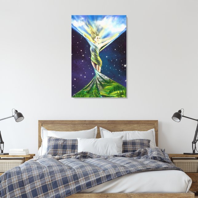 Impressão em Tela Mulher Primavera (Insitu(Quarto))