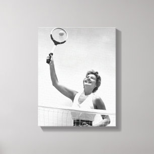Impressão Em Tela Mulher que joga o tênis 2